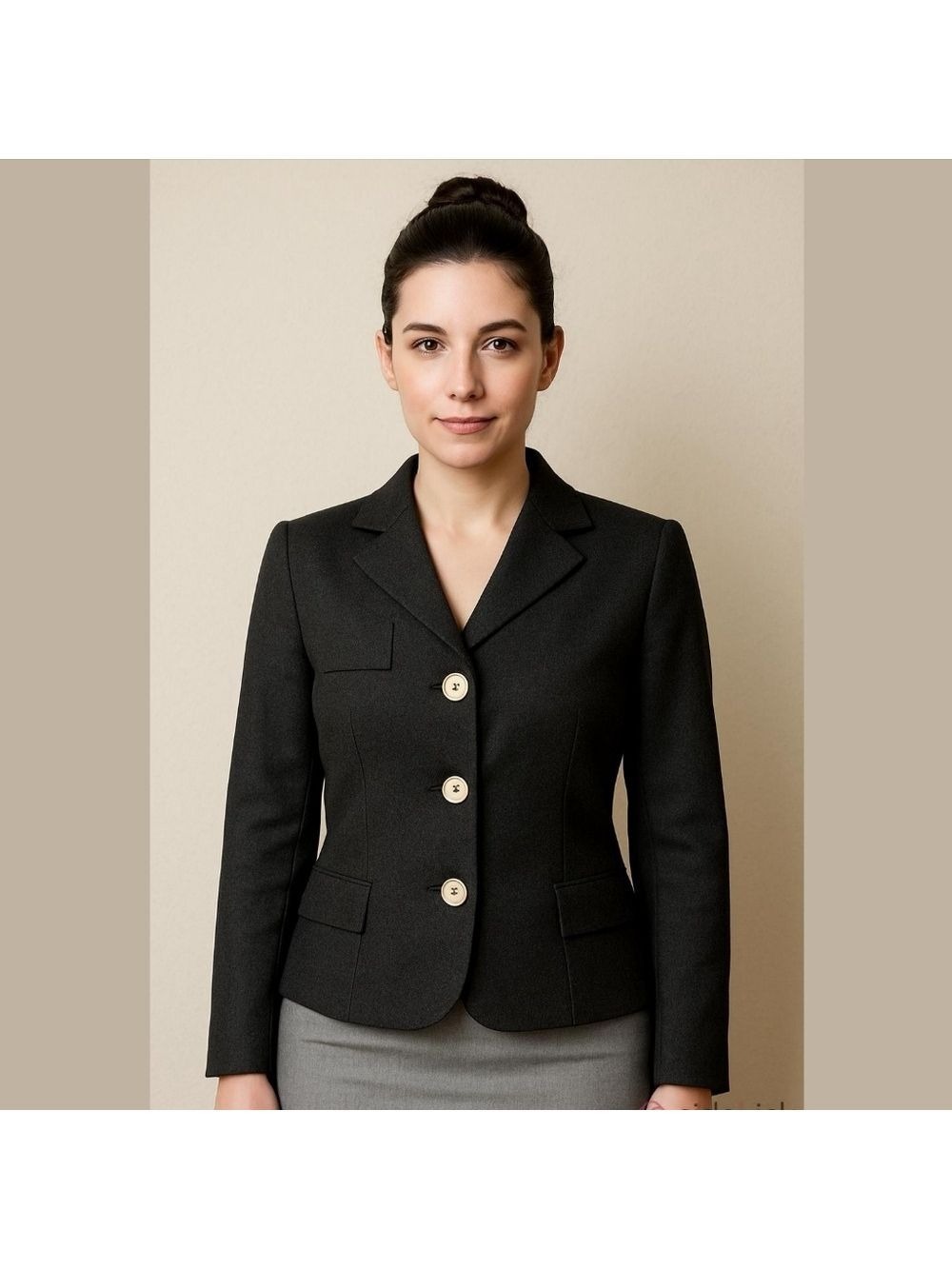Vintage 60s Charcoal Grey blazer jacket Size 8